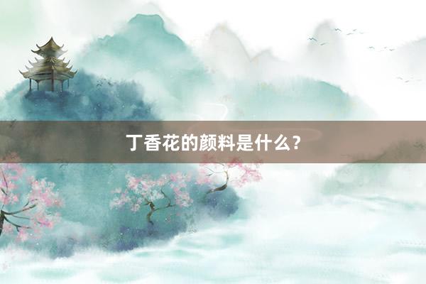 丁香花的颜料是什么？