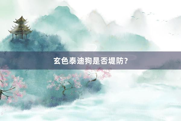玄色泰迪狗是否堤防？